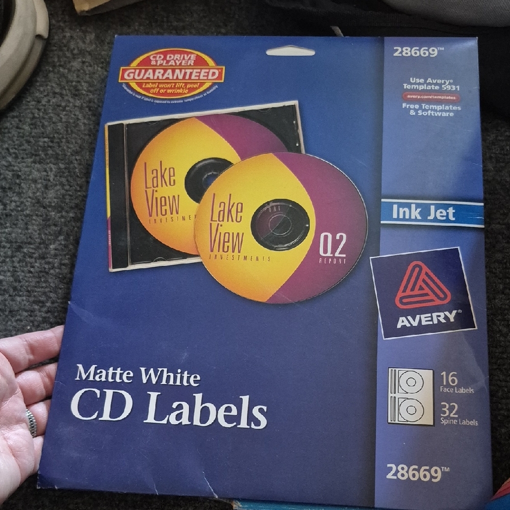 Avery Ink Jet CD Labels - Matte White